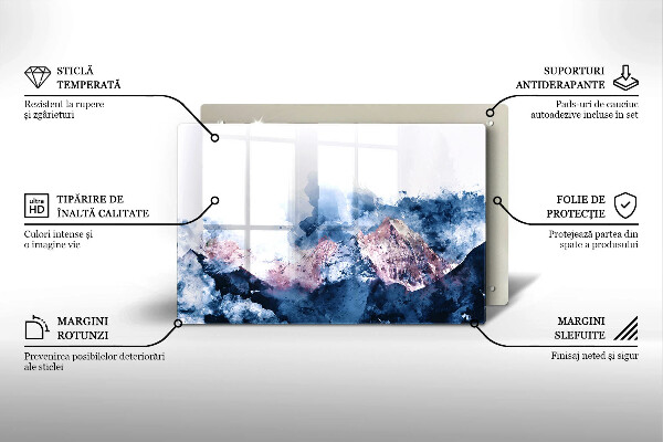 Osłona na płytę indukcyjną Abstrakcja malowane góry