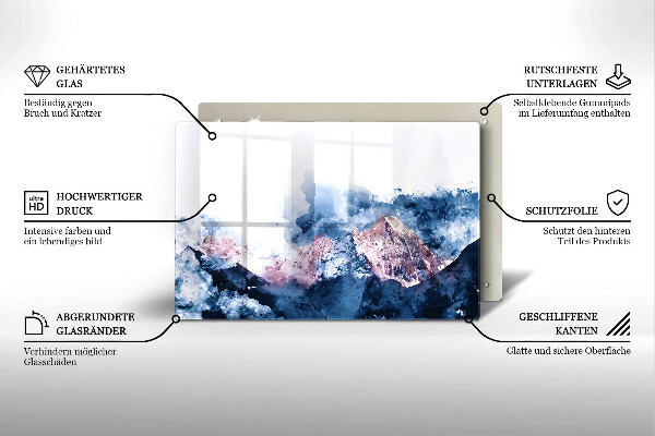 Osłona na płytę indukcyjną Abstrakcja malowane góry