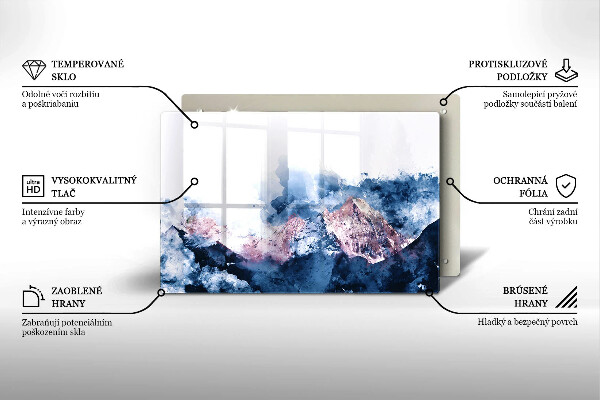 Osłona na płytę indukcyjną Abstrakcja malowane góry