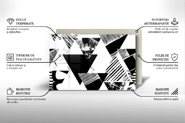 Osłona na płytę indukcyjną Geometryczne trójkąty