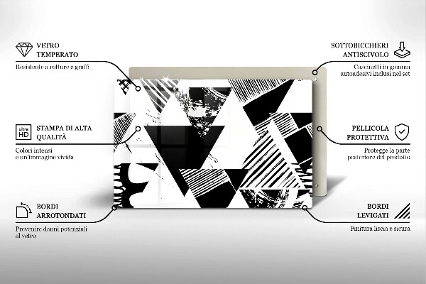 Osłona na płytę indukcyjną Geometryczne trójkąty