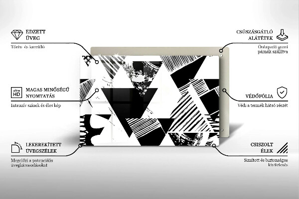 Osłona na płytę indukcyjną Geometryczne trójkąty