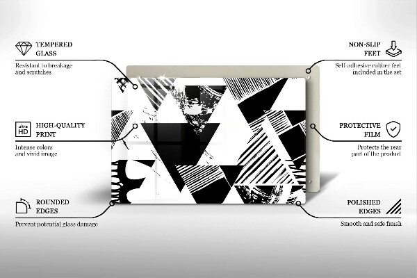 Osłona na płytę indukcyjną Geometryczne trójkąty