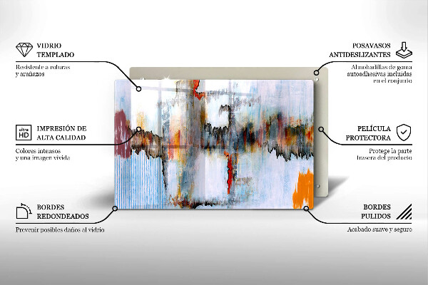 Osłona na płytę indukcyjną Farby abstrakcja