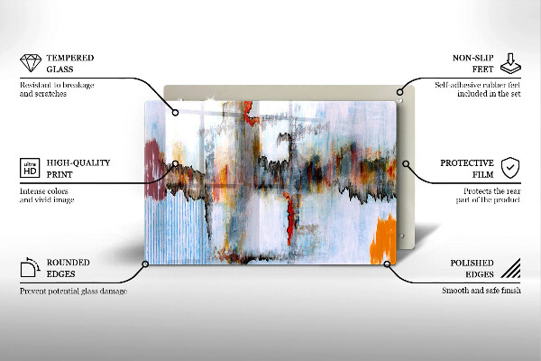 Osłona na płytę indukcyjną Farby abstrakcja