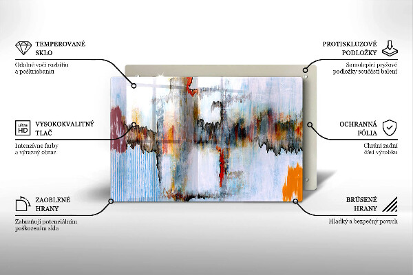Osłona na płytę indukcyjną Farby abstrakcja
