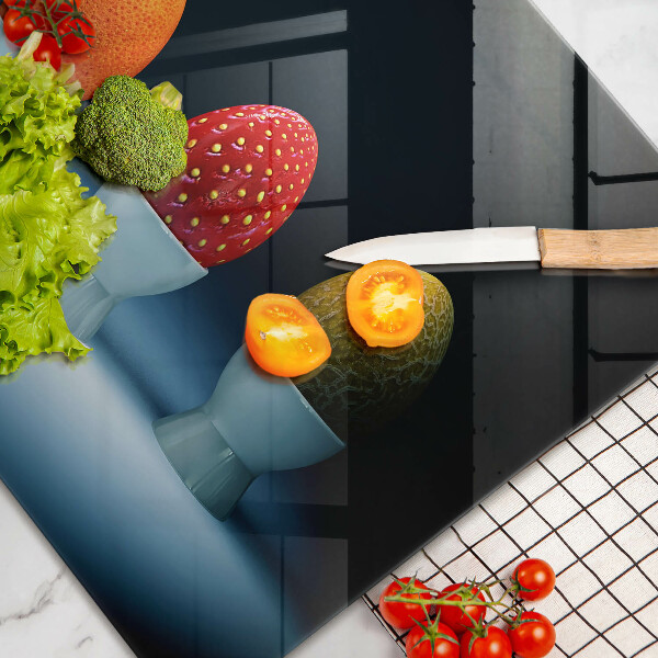 Osłona na płytę indukcyjną Abstrakcja owoce jajka