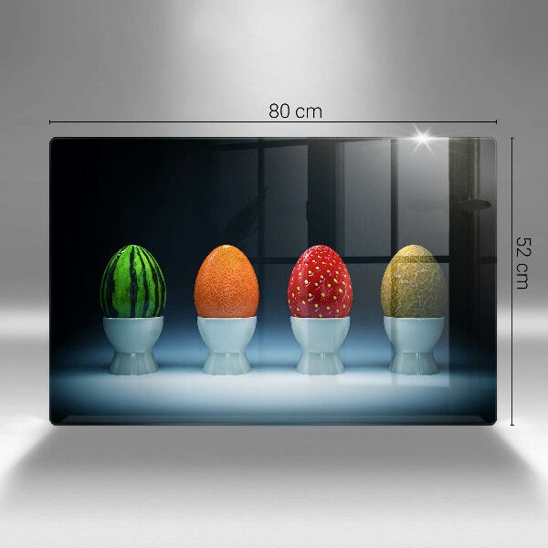 Osłona na płytę indukcyjną Abstrakcja owoce jajka