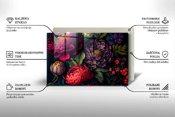 Osłona na płytę indukcyjną Piękne kwiaty