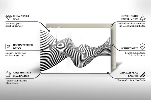 Osłona płyty indukcyjnej Linearna abstrakcja