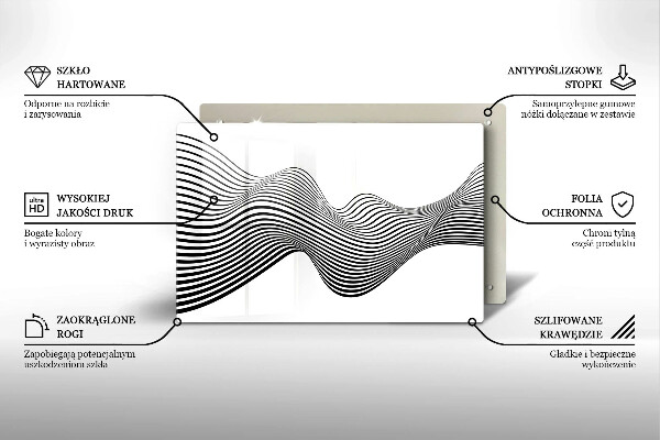 Osłona płyty indukcyjnej Linearna abstrakcja