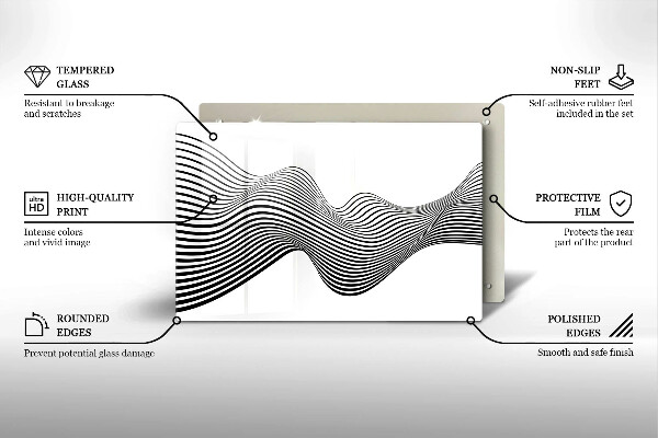 Osłona płyty indukcyjnej Linearna abstrakcja
