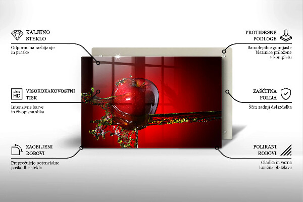 Osłona na płytę indukcyjną Owoc jabłko w wodzie