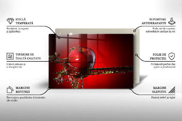 Osłona na płytę indukcyjną Owoc jabłko w wodzie