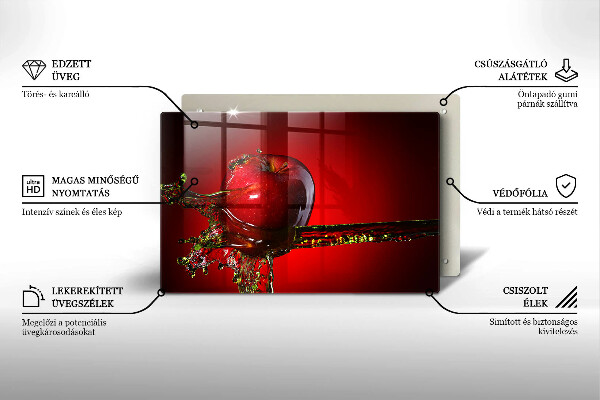 Osłona na płytę indukcyjną Owoc jabłko w wodzie