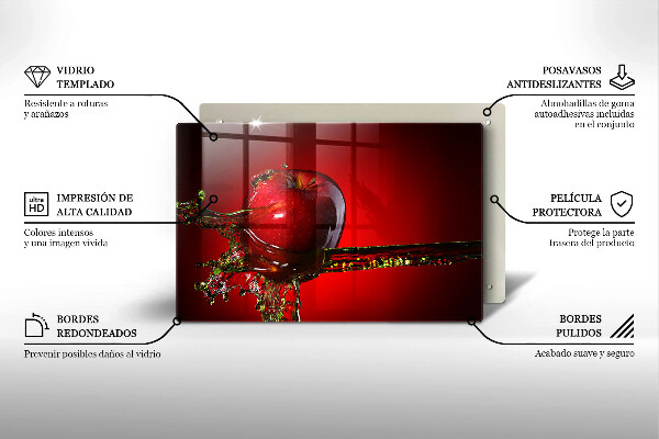 Osłona na płytę indukcyjną Owoc jabłko w wodzie