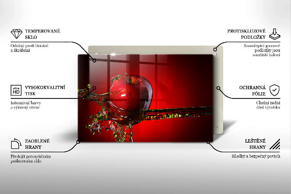 Osłona na płytę indukcyjną Owoc jabłko w wodzie