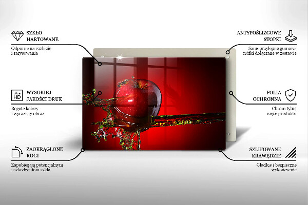 Osłona na płytę indukcyjną Owoc jabłko w wodzie