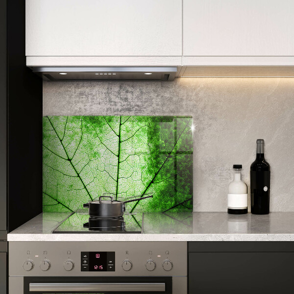 Osłona na płytę indukcyjną Liść ozdobny żyłki