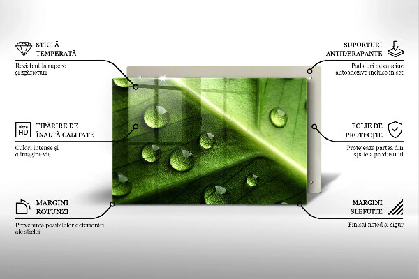 Osłona na płytę indukcyjną Natura rosa i liść