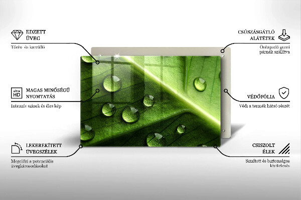 Osłona na płytę indukcyjną Natura rosa i liść