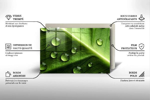 Osłona na płytę indukcyjną Natura rosa i liść