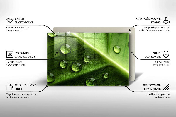 Osłona na płytę indukcyjną Natura rosa i liść