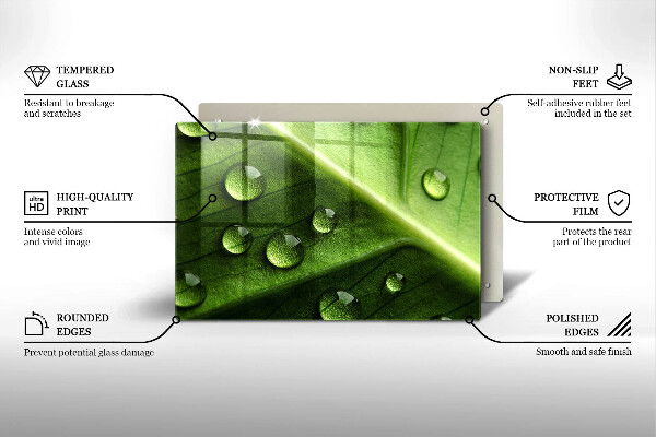 Osłona na płytę indukcyjną Natura rosa i liść