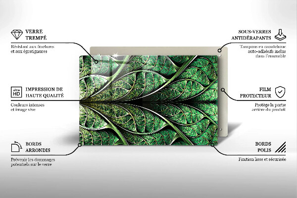 Osłona na płytę indukcyjną Struktura liść żyłki