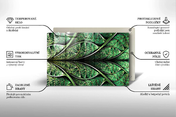 Osłona na płytę indukcyjną Struktura liść żyłki