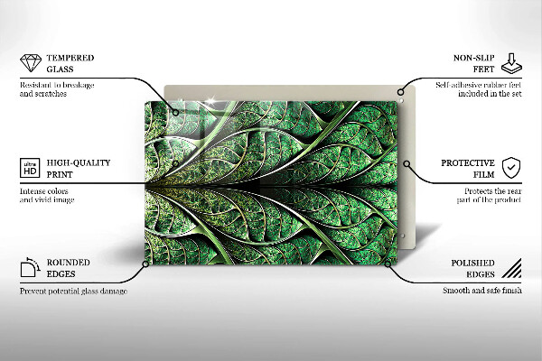 Osłona na płytę indukcyjną Struktura liść żyłki