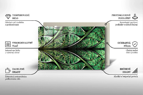 Osłona na płytę indukcyjną Struktura liść żyłki