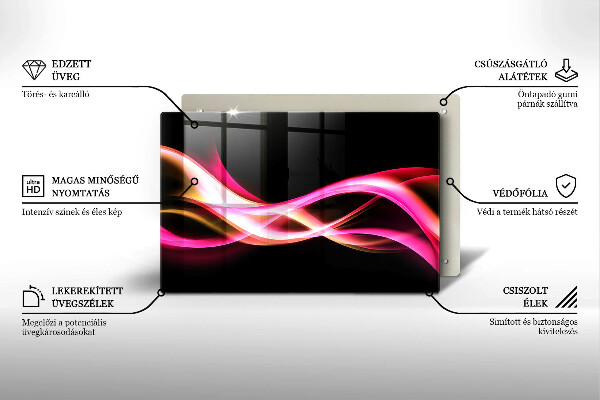 Osłona na płytę indukcyjną Abstrakcja neonowy dym