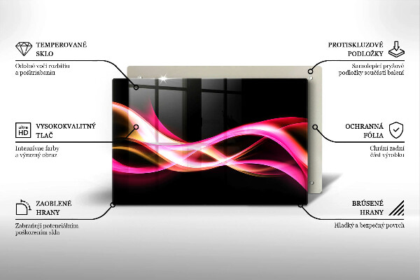 Osłona na płytę indukcyjną Abstrakcja neonowy dym