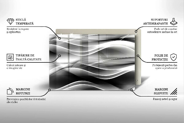 Osłona na płytę indukcyjną Abstrakcja linie dymu
