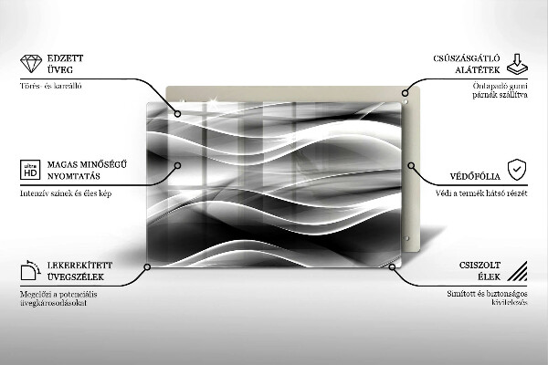 Osłona na płytę indukcyjną Abstrakcja linie dymu