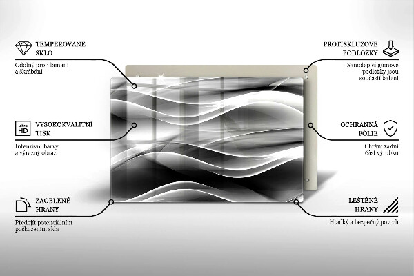Osłona na płytę indukcyjną Abstrakcja linie dymu
