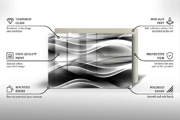 Osłona na płytę indukcyjną Abstrakcja linie dymu