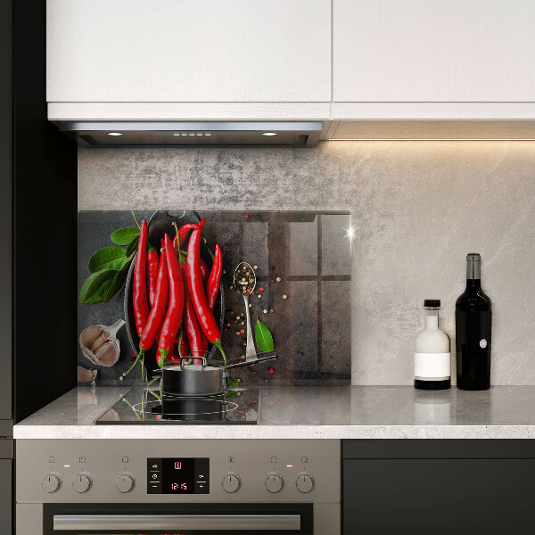 Osłona na płytę indukcyjną Czerwone papryczki chili