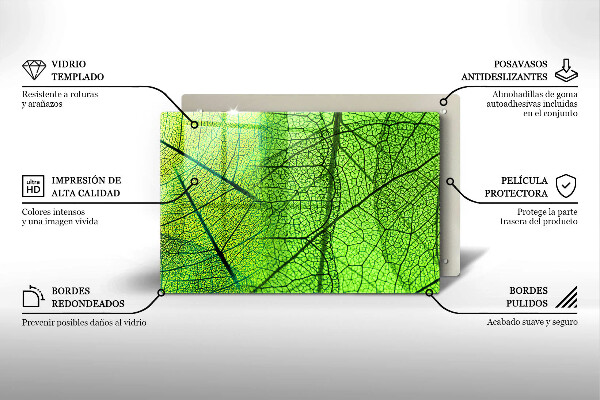 Osłona na płytę indukcyjną Żyłki liści natura