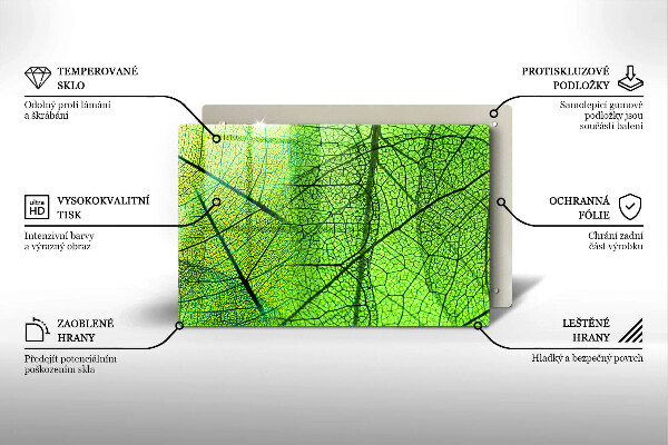 Osłona na płytę indukcyjną Żyłki liści natura