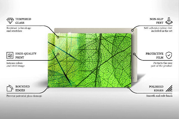 Osłona na płytę indukcyjną Żyłki liści natura
