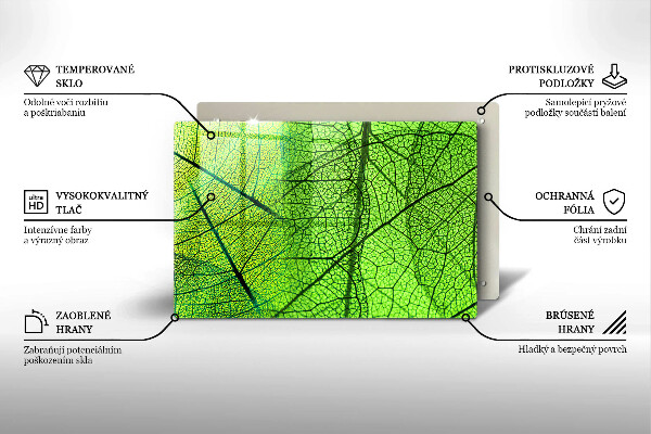 Osłona na płytę indukcyjną Żyłki liści natura