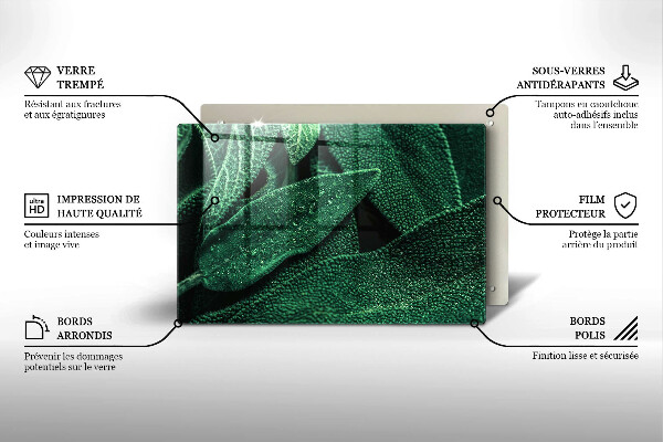 Płyta ochronna na indukcję Liście rośliny