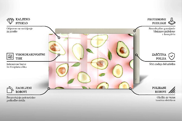 Osłona na płytę indukcyjną Wzór awokado
