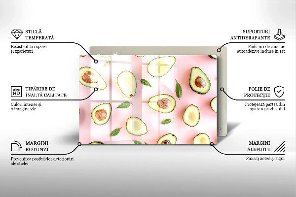 Osłona na płytę indukcyjną Wzór awokado