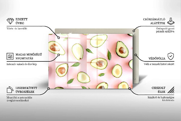 Osłona na płytę indukcyjną Wzór awokado