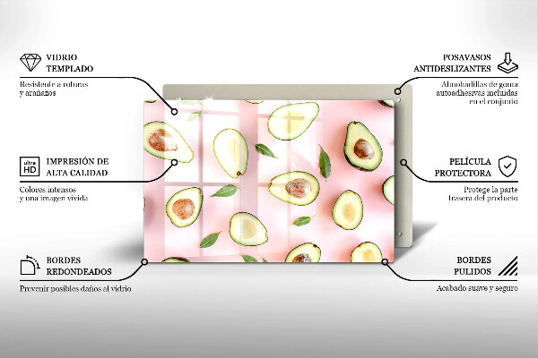 Osłona na płytę indukcyjną Wzór awokado