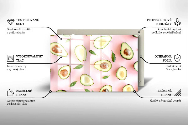 Osłona na płytę indukcyjną Wzór awokado