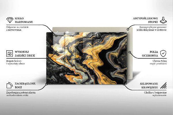 Osłona na płytę indukcyjną Abstrakcyjna struktura